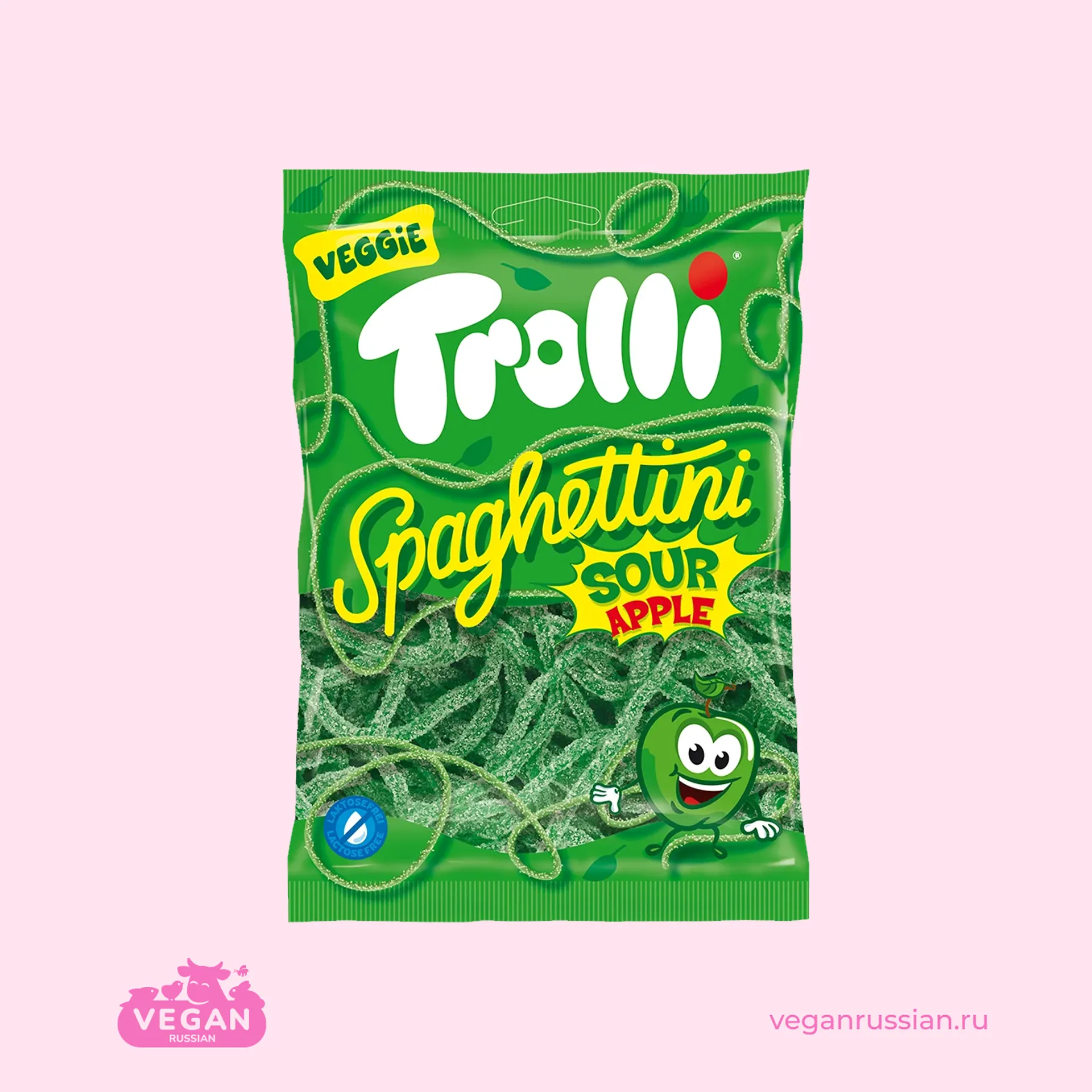 Мармелад жевательный Кислое яблоко Spaghettini Trolli 100 г