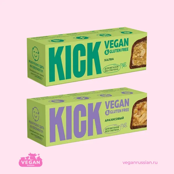 Батончик Vegan & Gluten Free KICK (список)